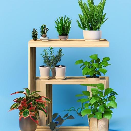 Image of Wooden Plant Stand